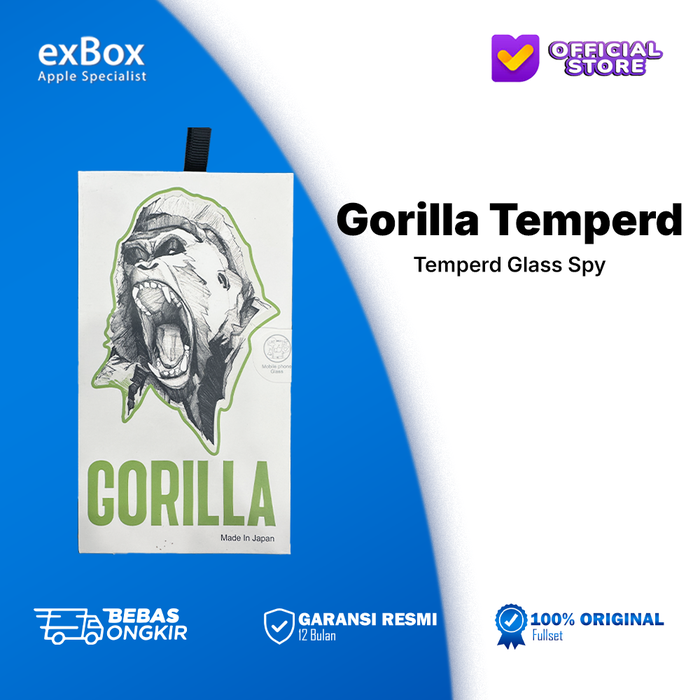 Gambar GORILLA Tempered Glass Anti Spy iPhone Garansi resmi - iP XR/11 dari exBox Apple Specialist Kota Administrasi Jakarta Selatan Tokopedia