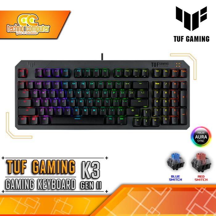 Gambar ASUS RA07 TUF Gaming K3 Gen II Mechanical Switch - Gaming Keyboard dari Techno Computer Bali Kota Denpasar Tokopedia