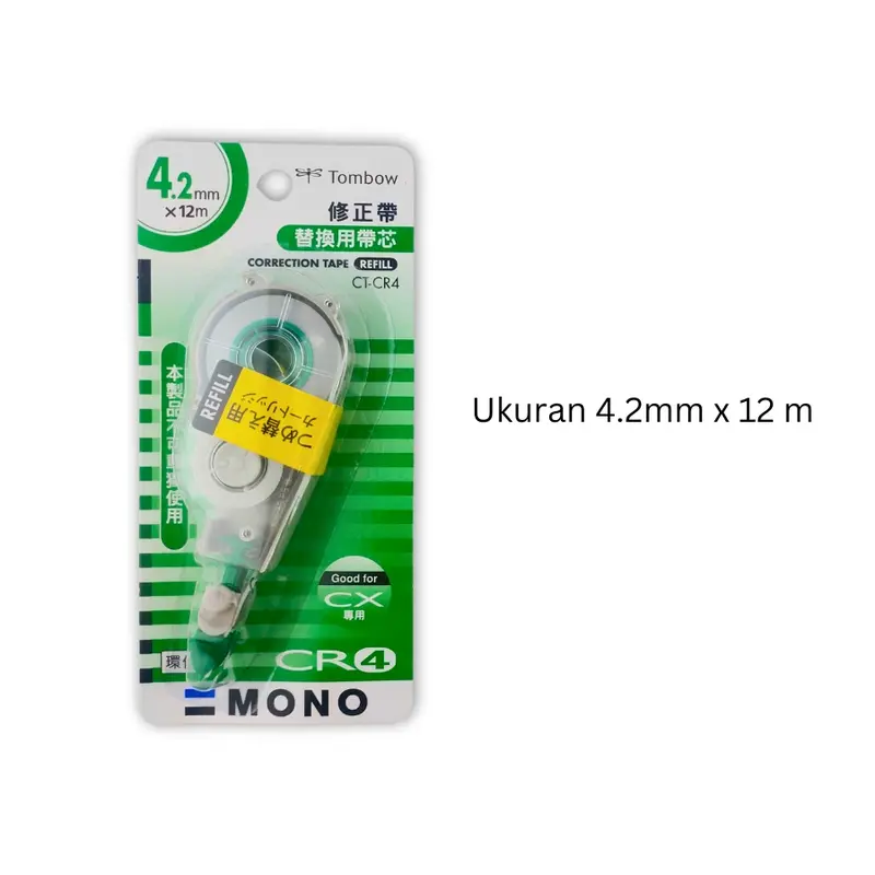 Tombow Correction Tape Refill Mono CR 4.2mm / 5mm / 6mm x 12m - Tipex Pita Kertas 3