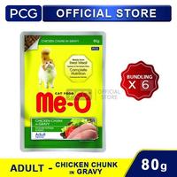 Gambar Me-O Pouch Cat Food Adult Chicken Chunk in Gravy Flavor 80 Gr x 6 Pouch dari Me-O Indonesia Kota Administrasi Jakarta Timur 1 Tokopedia