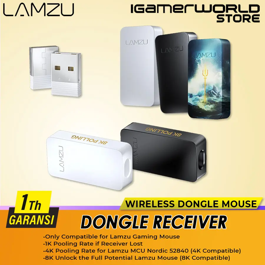Lamzu USB Receiver Wireless 1K 4K 8K Pooling Rate Receiver Dongle Adapter