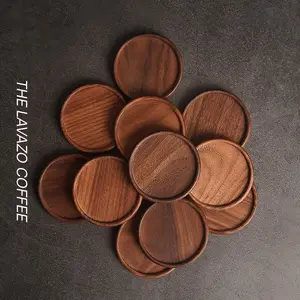 PREMIUM BLACK WALNUT WOOD COASTER | Wooden Coaster | Alas Gelas Tatakan Kayu