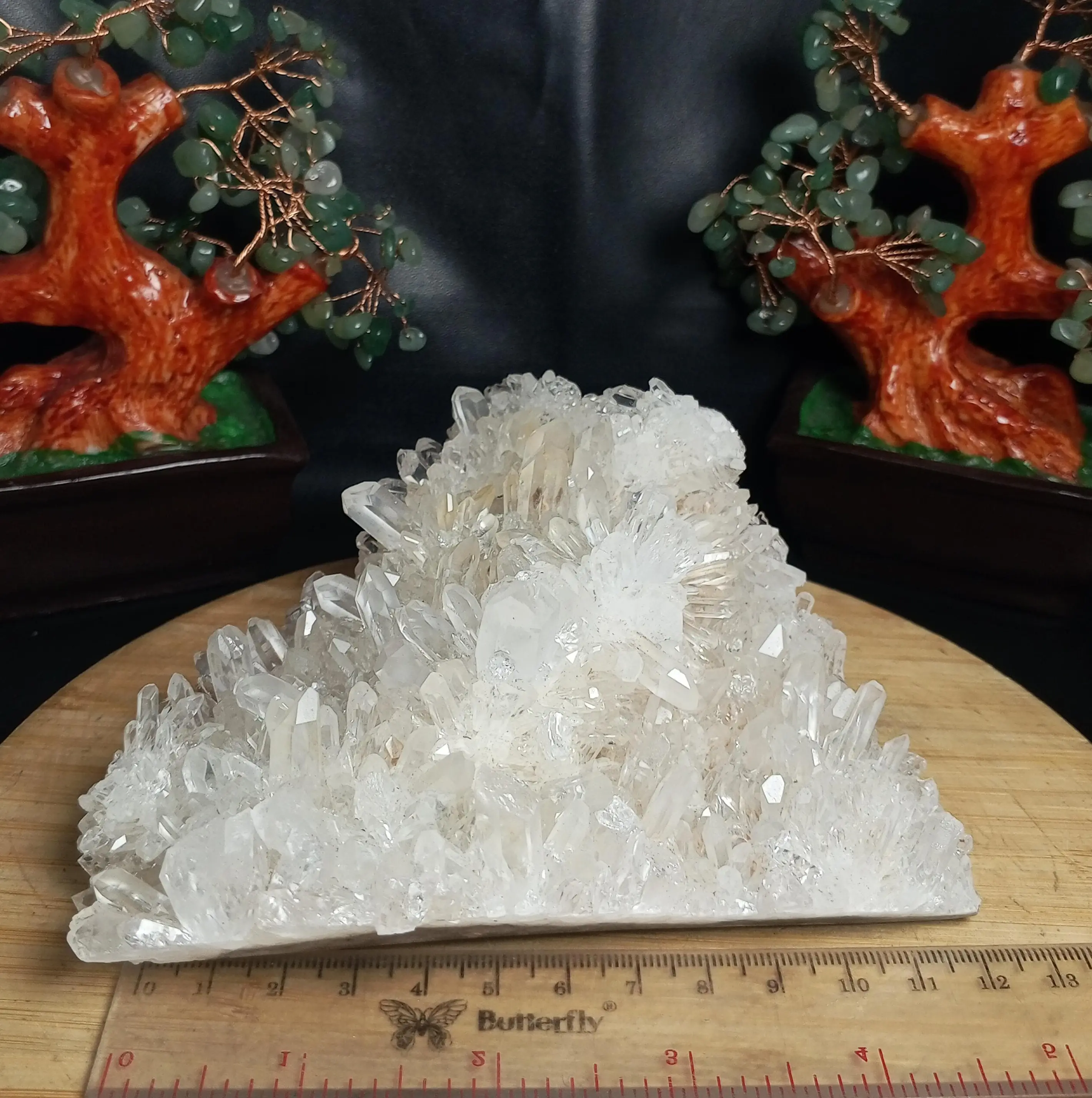 Batu Natural  Chrysanthemum Crystal Clear Quartz cluster Top Grade (Bukan kalsit ya !!!)  (2)