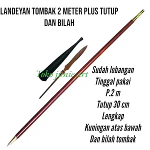 Satu Set Tombak Lengkap Gagang 2 Meter