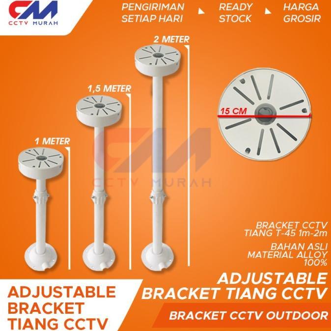 ADJUSTABLE BRACKET TIANG CCTV OUTDOOR, PANJANG 30 CM 60 METER