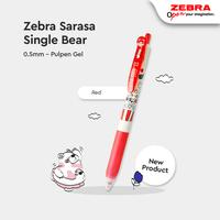Gambar Zebra Pen/Pulpen/Bulpen Gel Alat Tulis Sarasa Single Bear 05mm Limited Edition - Red dari Asaba Stationery Kota Administrasi Jakarta Pusat 5 Tokopedia