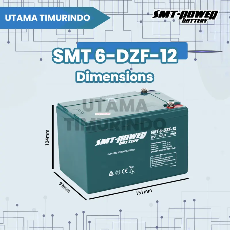 BATTERY / AKI KERING 12V 12AH 2HR SMT 6-DZF-12 2