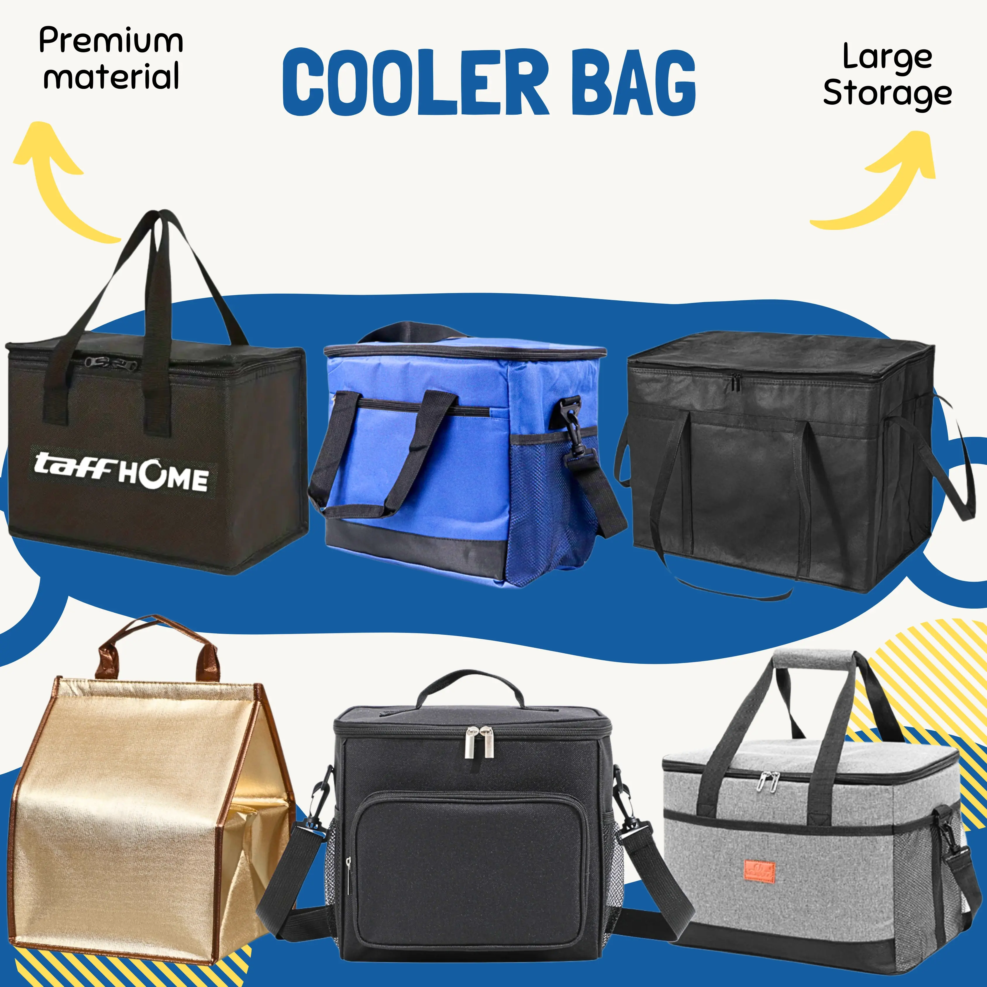 Tas Pendingin Makanan Bekal Tahan Dingin Thermapack Aluminium Cooler Delivery Bag Size Small Jumbo