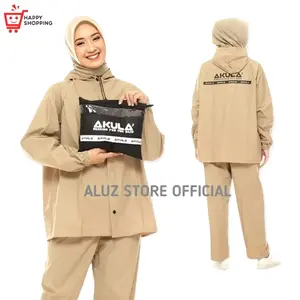 JAS HUJAN, RAINCOAT Pria Wanita ANTI REMBES By AKULA Best Quality Mocca