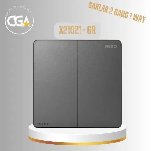 NERO CASA X2 GREY SAKLAR STOP KONTAK Socket Tembaga 2