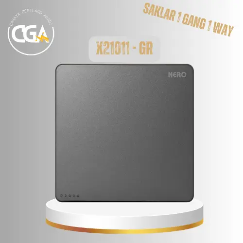 NERO CASA X2 GREY SAKLAR STOP KONTAK Socket Tembaga 1