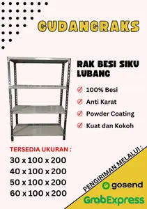 RAK GUDANG L40 P100 T200 4 SUSUN 4 PAPAN
