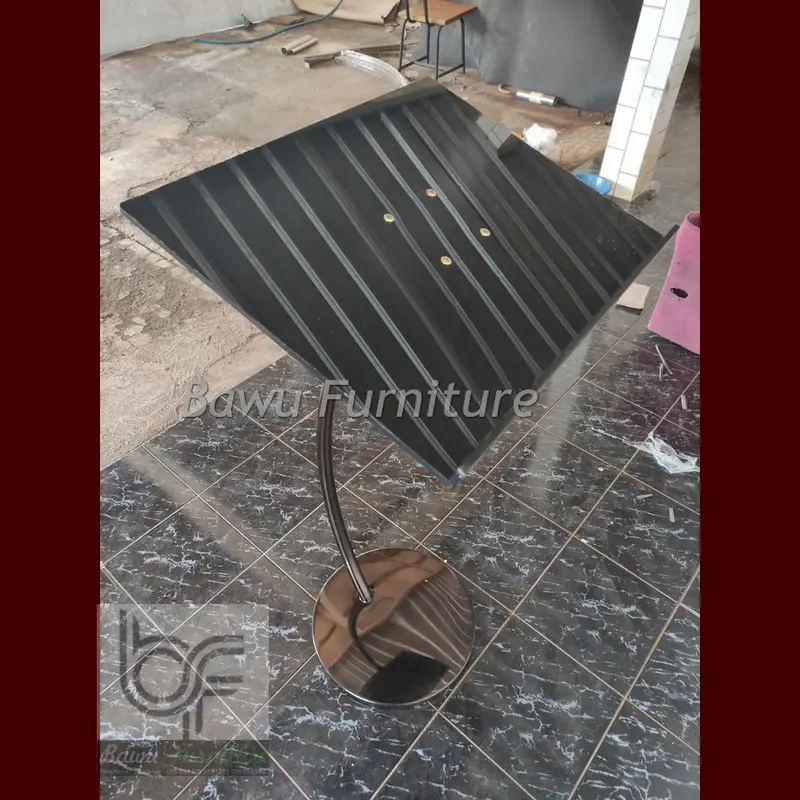Podium Pulpits Minimalis BLACK -  Mimbar Gereja Stainles Akrilik Hitam 7