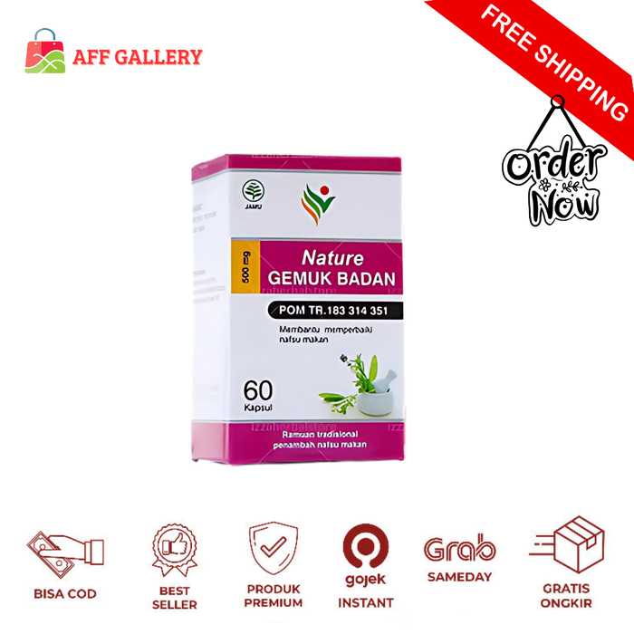 Gambar Kapsul Nature Gemuk Badan Isi 60 Kapsul Original- Penambah Nafsu Makan dari Etamilku Official Kota Administrasi Jakarta Timur Tokopedia