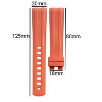 Gambar Tali Jam Tangan 20 MM Rubber Curve End Diver Watch Strap 8077.20 - Biru dari Watch Band N strap Kota Surabaya 5 Tokopedia