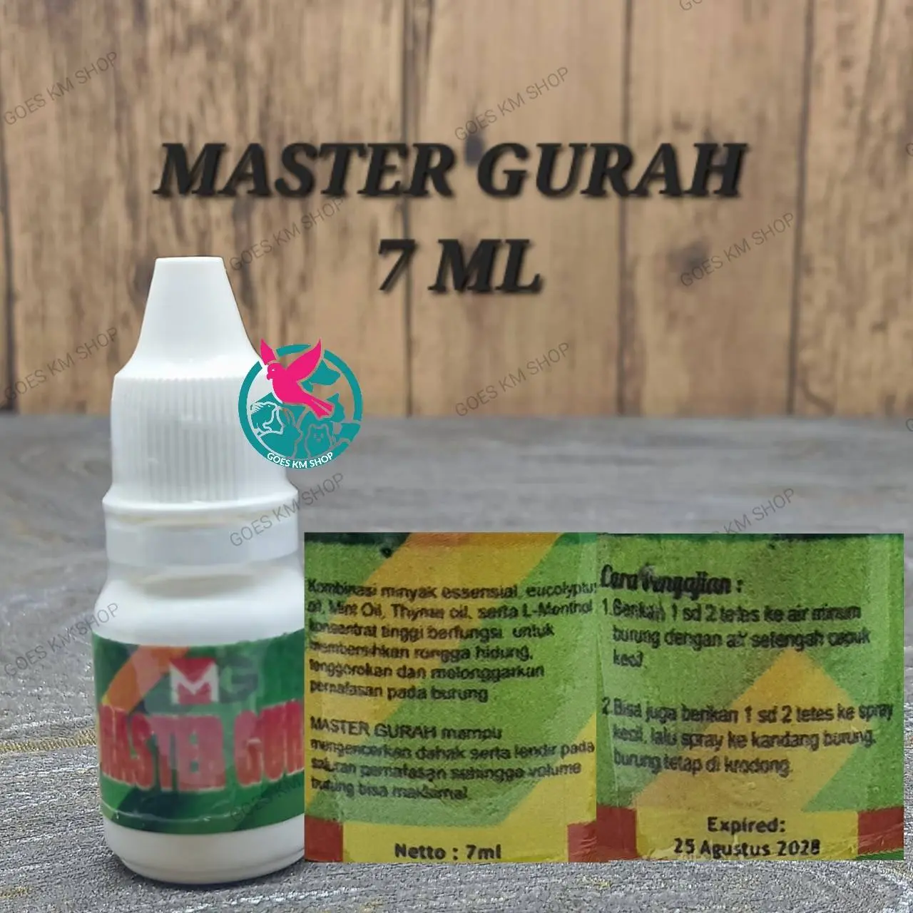 MASTER GURAH 7 ML ANTI SERAK UNTUK BURUNG  MURAI CUCAK IJO KACER KENARI DLL