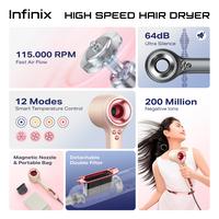 Gambar Infinix Hair Dryer | Pengering Rambut - 64db Ultra Silence - High Speed Drying - Smart Temperature Control - Magnetic Nozzle - Dust Proof - Blue dari Infinix Indonesia Kota Administrasi Jakarta Utara 2 Tokopedia