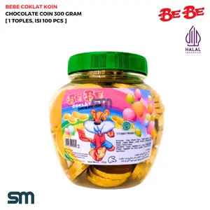 BEBE CHOCOLATE COIN 300 GRAM [1 TOPLES, ISI 100 PCS]