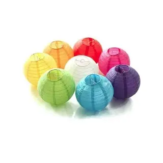 LAMPION KERTAS KATUN POLOS WARNA WARNI UKURAN 30cm 0