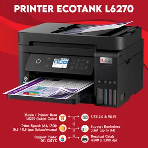 Epsn EcoTank L6270 Print Scan Copy WiFi Duplex ADF Pengganti L6170