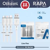 Gambar RAPAtech DC1201 / DC1202 / DC1205 - LINE FLEX - Type C / Lightning / Micro Data Cable 3A Fast Charging - DC1201 Type-C dari RAPAtech Jakarta Kota Administrasi Jakarta Barat 1 Tokopedia