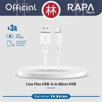 Gambar RAPAtech DC1201 / DC1202 / DC1205 - LINE FLEX - Type C / Lightning / Micro Data Cable 3A Fast Charging - DC1201 Type-C dari RAPAtech Jakarta Kota Administrasi Jakarta Barat 4 Tokopedia