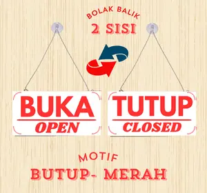 Papan gantung Akrilik Buka Tutup / Open Closed