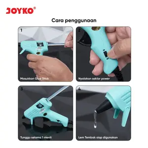 Joyko Glue Gun Mini GG-854 Pastel Color Alat Lem Tembak Kecil Warna Lucu