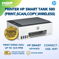 Gambar PRINTER HP SMART TANK 580 : (PRINT,SCAN,COPY,WIRELESS) dari mdpsuperstore Kota Palembang 1 Tokopedia