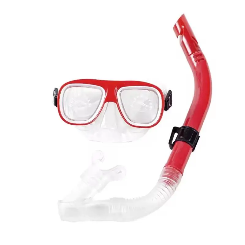 Snorkel Kacamata Renang Goggles kaca mata Selam Snorkeling Diving Set Kids untuk Anak Laki-Laki dan Perempuan Alat Snorkling PVC dengan Selang Bernapas dving mask set. 5