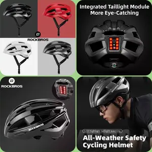 (TG) Helm Sepeda Rockbros ZK-013 mtb gunung lipat pria wanita Original+LED