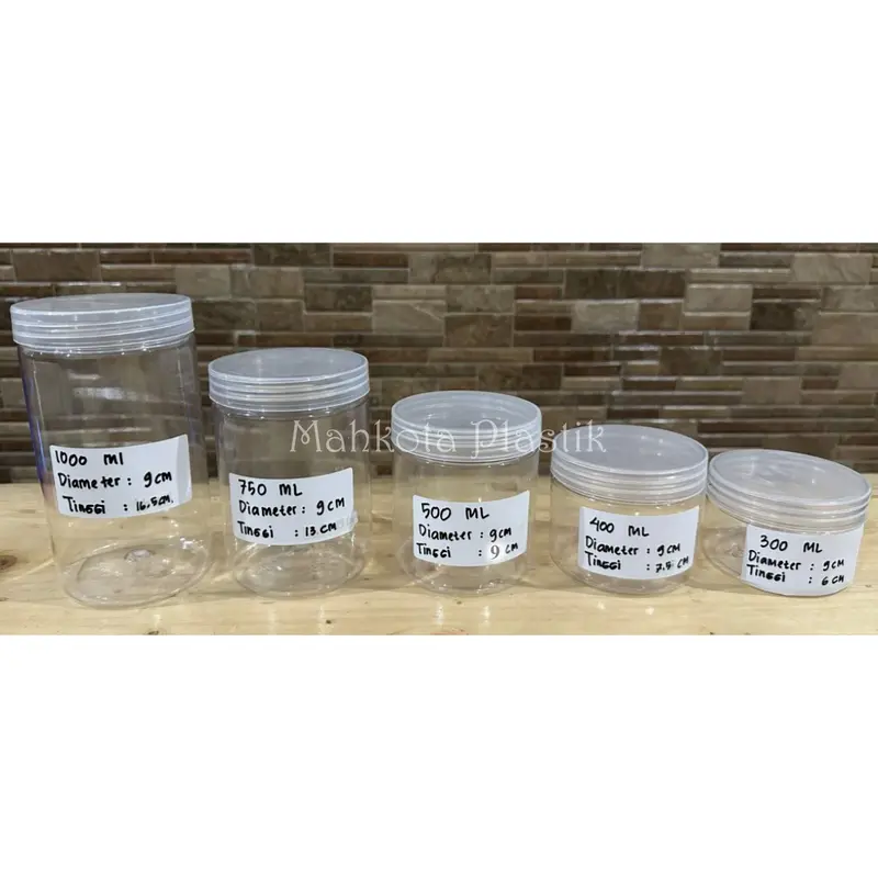 Toples Tabung Transparan Jar Silinder Bening 0