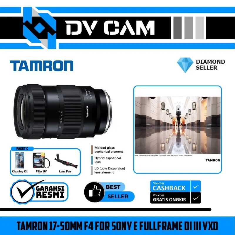 Tamron 17-50mm f4 for Sony E Fullframe Di III VXD 17-50 mm f/4 RESMI