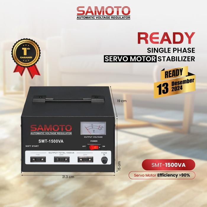 Gambar SMT-1500VA SERVO MOTOR 1Phase / STABILIZER SAMOTO dari NUSA RACKINDO Kota Administrasi Jakarta Pusat Tokopedia