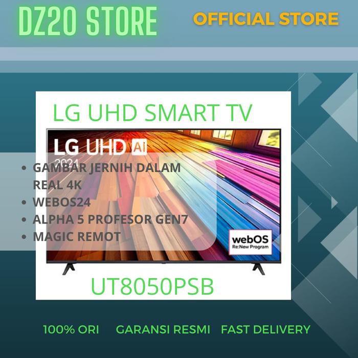 Gambar LG 43UT8050PSB LED SMART TV 4K UHD HDR10+ 43INCH 43UT8050 UT8050 MAGIC REMOT THINQ AI dari Dz20 Store Kota Bekasi Tokopedia