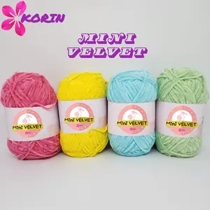 [PART 2 MINI VELVET] Benang Rajut Bludru Mini Velvet Korin / Mini Velvet Kniting Yarn / Bludru Yarn (MINI) [40gr] Korin
