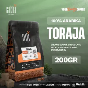 Biji Kopi Bubuk Arabika Toraja Arabica Coffee Roast Bean Sakha 200Gram