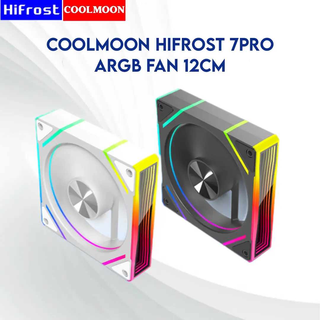 COOLMOON HiFrost 7PRO ARGB Casing Fan 12cm 5V 3PIN+4PIN PWM