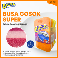 Gambar Sabut cuci piring Deluxe Spons Sponge 2 pc Normal Use Multifungsi Gosok LS-312 Lucsa - Deluxe Sponge dari warungtools Kota Administrasi Jakarta Utara 1 Tokopedia