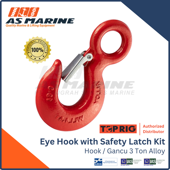 Gambar Hook / Kait / Gancu Eye With Safety Alloy 3 Ton TOPRIG dari PT Anugrah Sukses Marine Kota Administrasi Jakarta Utara Tokopedia