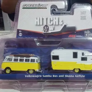 greenlight 1974 volkswagen type 2 bus and airstream bambi