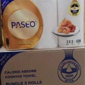 Paseo Kitchen Towel Calorie Absorbs Roll 70s (Isi 3 Roll) Paper Towel