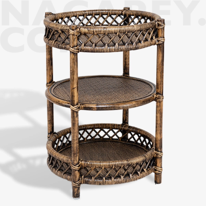 Gambar Tsaro Rack 3 Tier Rattan Rak Samping Rotan Brown dari NAGAREY Kota Administrasi Jakarta Barat Tokopedia