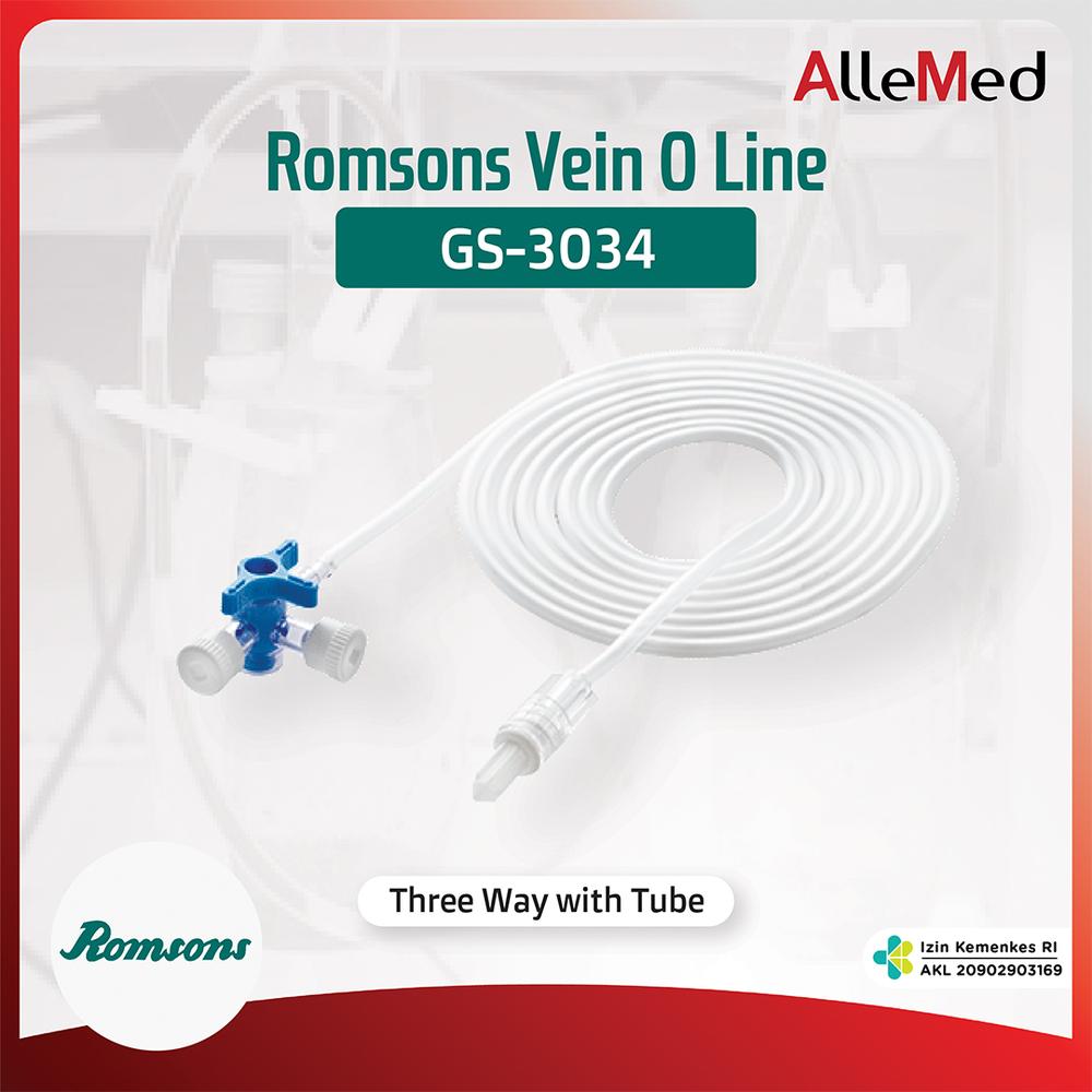 Romsons Vein-O-Line Three Way With Tube - Tube 10 cm