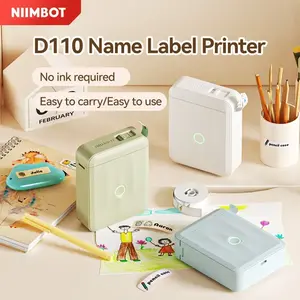 NIIMBOT D110 Portable Label Printer Name Sticker Thermal Label Maker Bluetooth Inkless Small Printer Life Classification Home Use Sticker Note