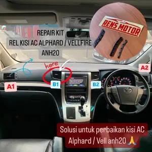 Repair kit untuk pengganti Rel kisi ac alphard vellfire anh20 tahun 2008 2009 2010 2011 2012 2013 2014