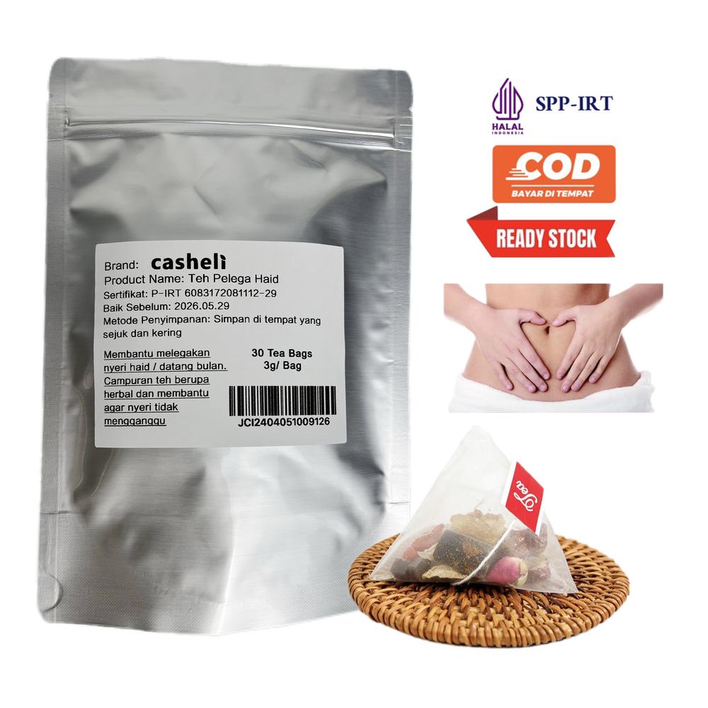 casheli Teh Pelega Menstruasi Haid Wanita Pelega Datang Bulan 28Tea Bags