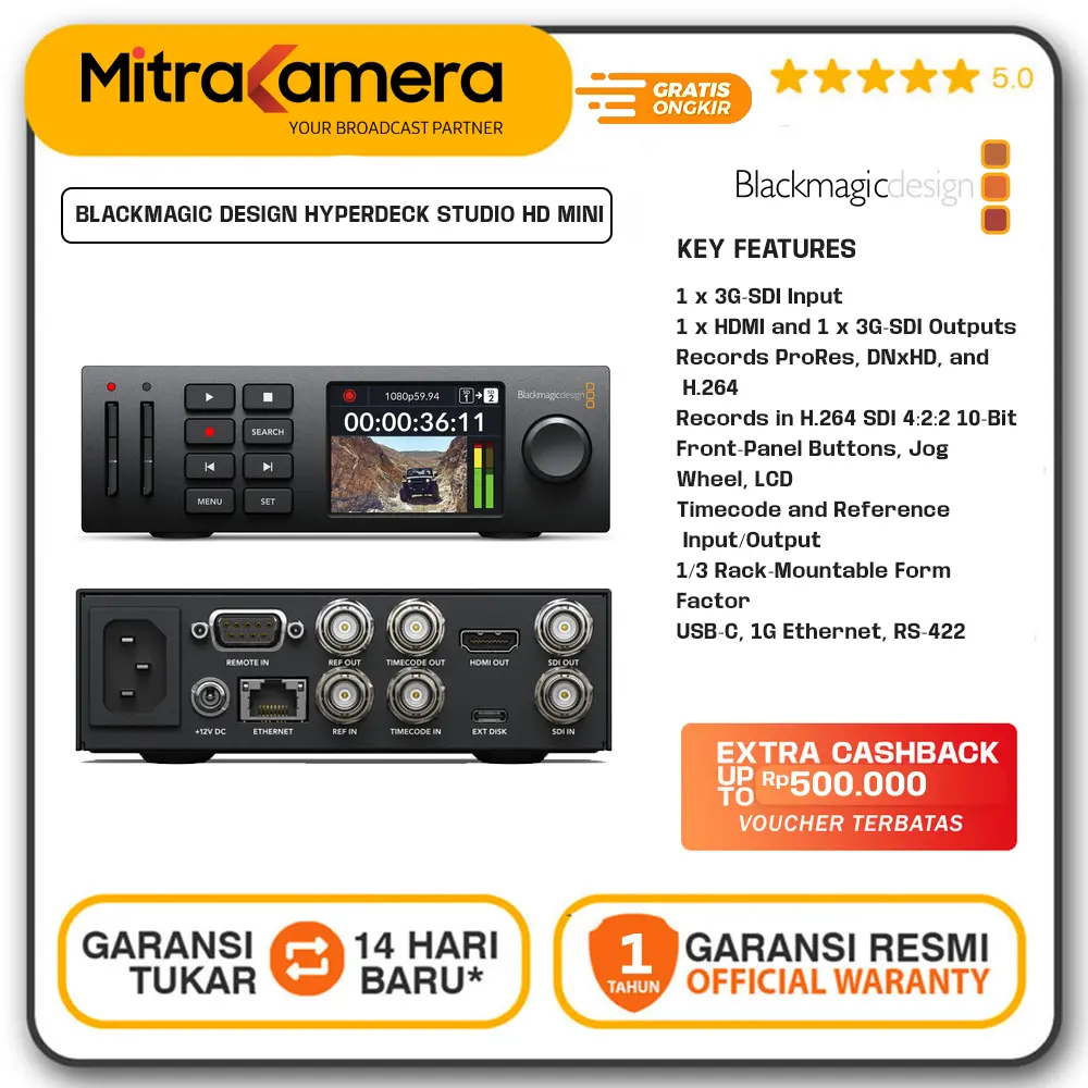 Blackmagic Design HyperDeck Studio HD Mini - Official Waranty