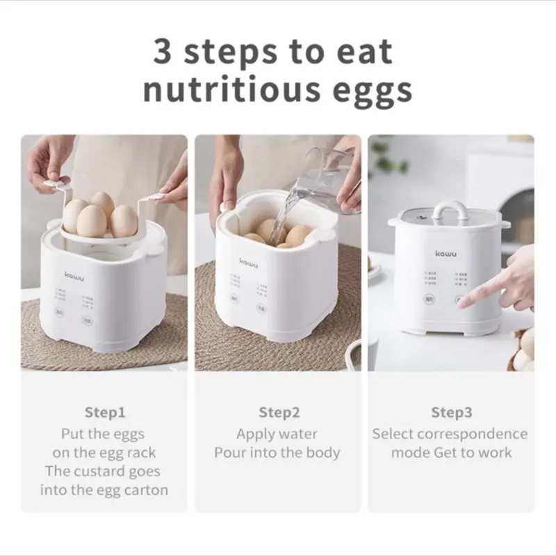 Alat Rebus Telur Electric Egg Cooker Boiler 2 Layer 400ml 4 Telur ORIGINAL 5