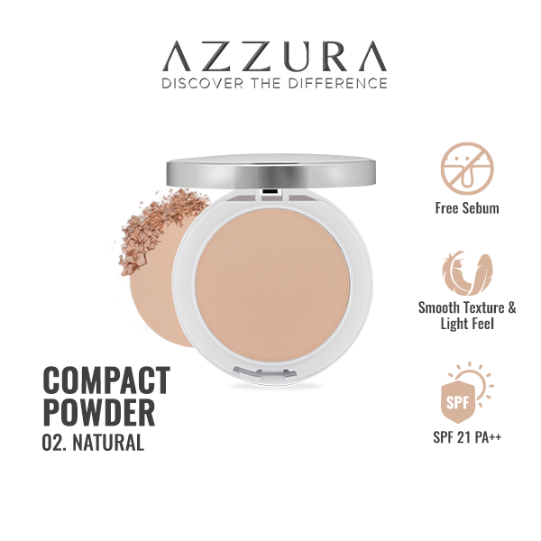 Gambar Azzura Compact Powder Bedak Padat Fresh Look Natural 02 dari Wings Indonesia Kab. Bekasi Tokopedia